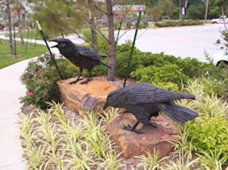 Raven Artwork in front of Edmond Store